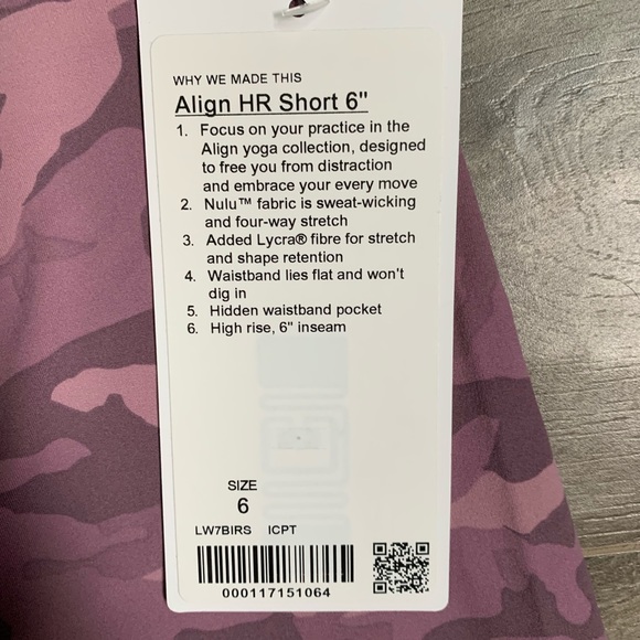 **SOLD** Lululemon Align HR Short 6” - Picture 3 of 3
